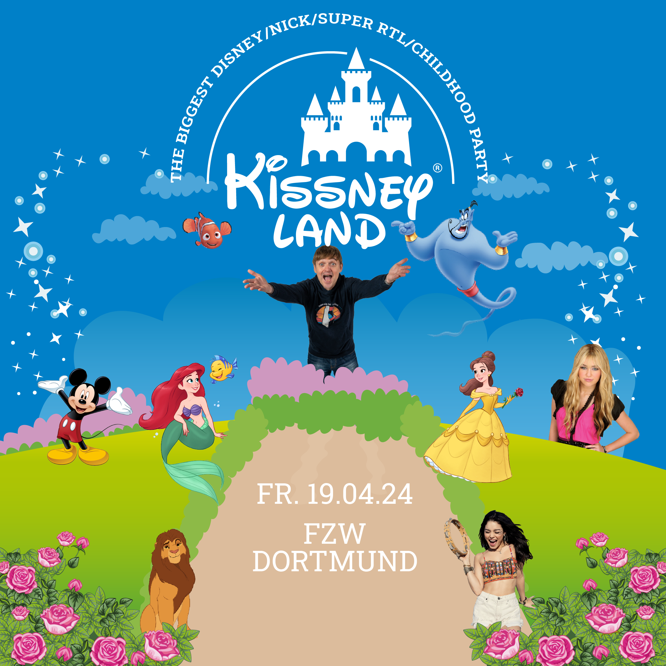 Kissneyland / Disney / Nick / Super RTL / Childhood Party am 19.04.2024 im FZW in Dortmund.